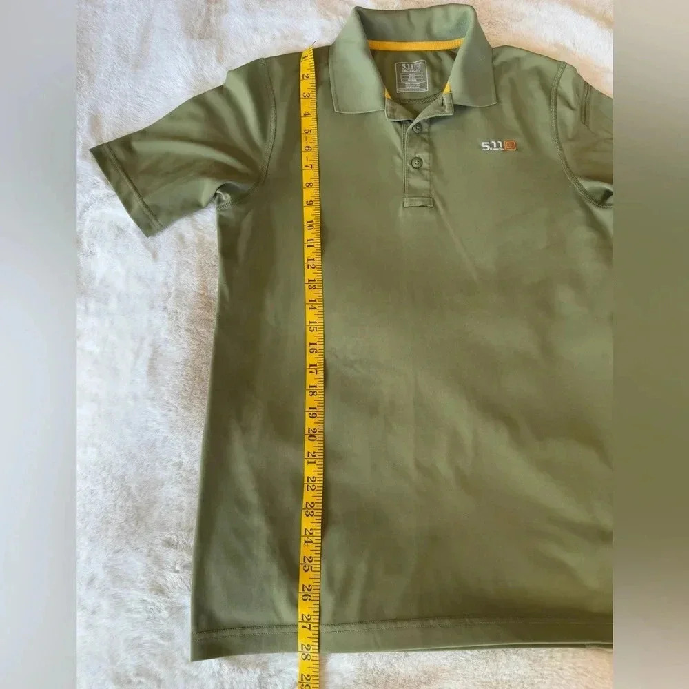 5.11 PINNACLE SHORT SLEEVE Green POLO 100% polyester size smalll - Picture 14 of 16